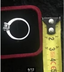 Swarovski Zilvere Diamond Casule ring Nieuw nooit aangetrokken     